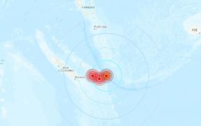 Una serie de potentes terremotos se registran cerca de Nueva Caledonia