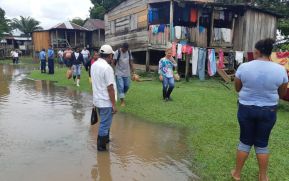 Autoridades municipales hacen evaluación de daños en río Prinzapolka