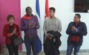 Futbolista Ariagner Smith recibido por JS 19 de Julio