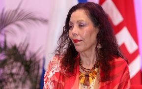 Vicepresidenta Rosario Murillo después del acto de aniversario de Fuerza Naval