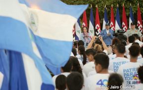 Presidente Daniel y Vicepresidenta Rosario en la conmemoración de la Batalla de San Jacinto (13 de septiembre 2019)