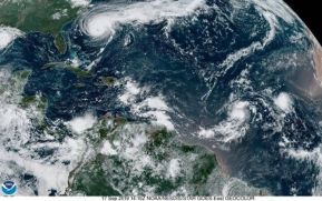 Se forman tormenta tropical Jerry y depresión Imelda, mientras Humberto azota a Bermudas con lluvias