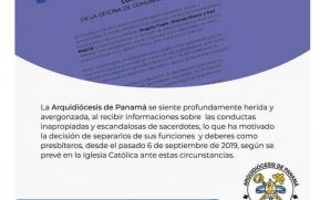Expulsan a sacerdotes por conductas inapropiadas y escandalosas en Panamá