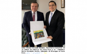 Embajador de Nicaragua visita cámara de comercio de Costa Rica