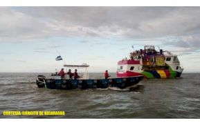 Fuerza Naval brindó seguridad a Purísima Acuática en el Lago Xolotlán