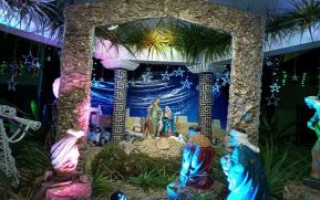 Familias disfrutan de ambiente navideño y Nacimiento del Niño Jesús en Matagalpa