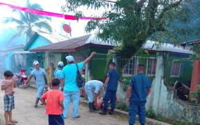 Distrito Naval Caribe en jornada de fumigación en comunidad El Bluff