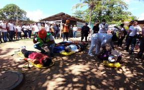 Realizan Ejercicio Nacional de Preparación y Protección de la Vida en la Costa Caribe Norte