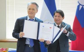 Taiwán dona un millón de dólares a Nicaragua para el combate contra el Coronavirus