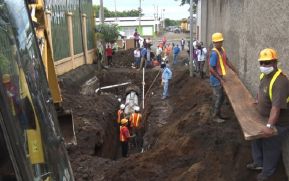 Alcaldía de Managua supervisa construcción de drenaje pluvial en la capital