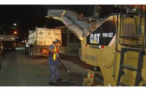 Alcaldía de Managua inicia trabajos de bacheo mecanizado en pista La Refinería