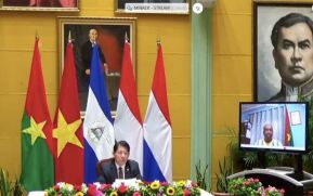 Canciller de Nicaragua recibe Copias de Estilo a Embajadores concurrentes