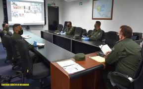 Segunda videoconferencia de Comandantes de Ejércitos Aamericanos ciclo XXXIV con sede en Argentina