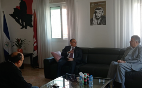 Embajador de Nicaragua con el presidente de la Asociación de Defensa del Consumidor en Palestina