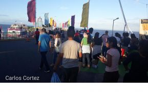 Familias se recrean en tranquilidad, paz y armonía en el Puerto Salvador Allende en Managua