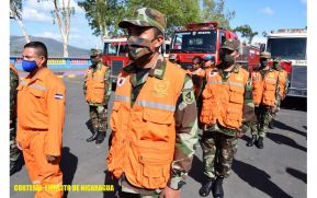 Ejército de Nicaragua participa en el lanzamiento del Plan para la Prevención y Control de Incendios Forestales y Agropecuarios en Masaya