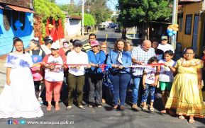 Alcaldía de Managua inaugura cinco cuadras nuevas de calles en el barrio San Sebastián en Managua