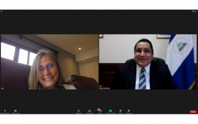 Embajador de Nicaragua en reunión con presidenta de la ACEP Costa Rica