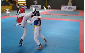 Academias de Taekwondo compiten durante el desarrollo de los Juegos Juveniles Managua 2021