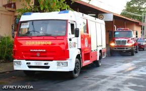 Estos son los camiones de bomberos de la estación de Cinco Pinos, Chinandega