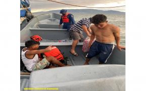 Fuerza Naval realiza salvamento de tripulantes a bordo de embarcación en Chinandega