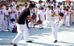 Realizan exhibición de Taekwondo en el Parque Nacional Volcán Masaya