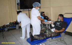 Ejército de Nicaragua participa en jornada voluntaria de donación de sangre