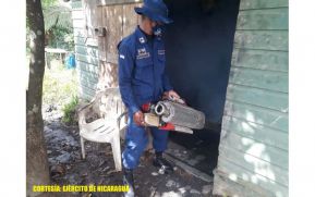 Ejército de Nicaragua participó en jornada de fumigación 