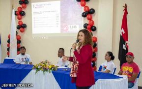 Alcaldesa de Managua presenta plan de trabajo 2023-2027 a jóvenes líderes del distrito IV