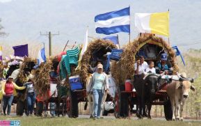 Carretas peregrinas llegan a Popoyuapa movidas por la fe y el amor a Cristo