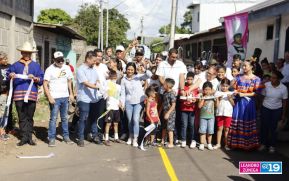 Alcaldía de Managua inaugura más calles asfaltadas en el barrio Villa Venezuela