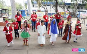 Niños y niñas despiden el Ciclo Escolar 2023 con pastorelas y villancicos