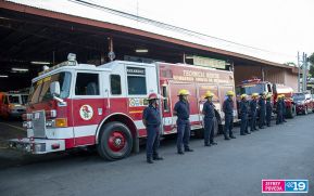Bomberos Unidos desplaza dos camiones cisternas para nueva estación en Nindirí, Masaya
