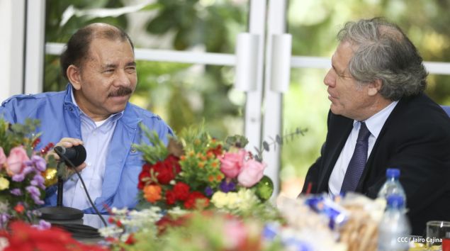 Presidente Daniel y Compañera reciben al Secretario General OEA, Luis Almagro