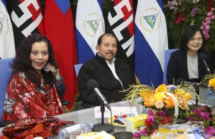 Presidente Daniel y Compañera Rosario reciben a la Presidenta de la República de China (Taiwán)