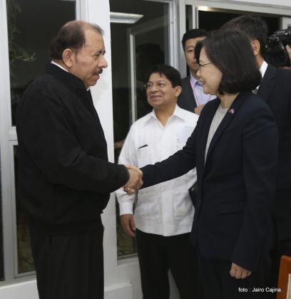 Presidente Daniel y Compañera Rosario reciben a la Presidenta de la República de China (Taiwán)