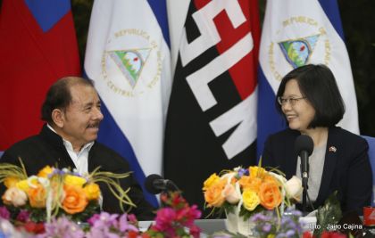 Presidente Daniel y Compañera Rosario reciben a la Presidenta de la República de China (Taiwán)