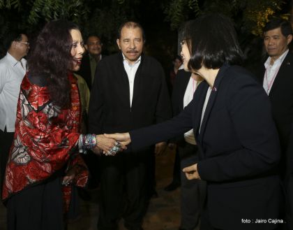 Presidente Daniel y Compañera Rosario reciben a la Presidenta de la República de China (Taiwán)