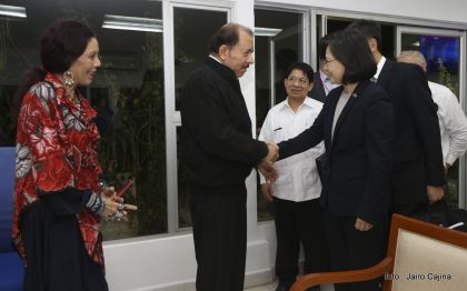 Presidente Daniel y Compañera Rosario reciben a la Presidenta de la República de China (Taiwán)