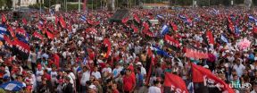 Rosario y Daniel celebran junto al pueblo 38 años de Revolución