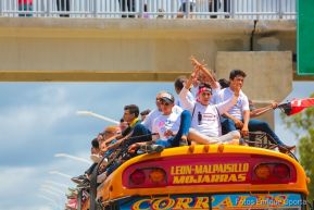 Caravanas de la victoria entran a Managua