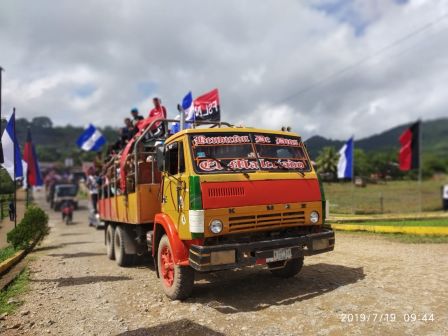 Caravanas de la victoria entran a Managua