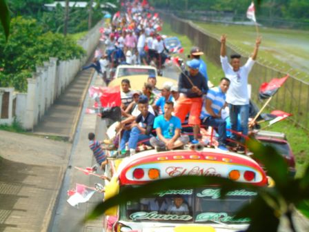 Caravanas de la victoria entran a Managua 