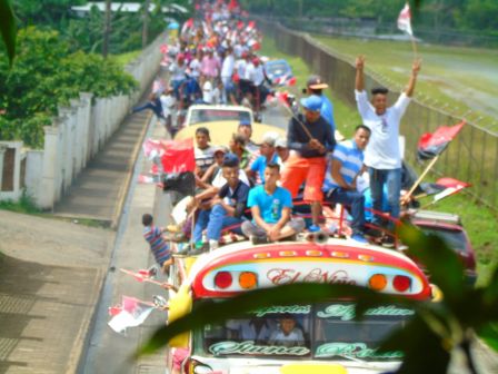 Caravanas de la victoria entran a Managua