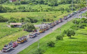 Caravanas de la victoria entran a Managua