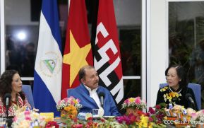Hermandad y compañerismo en reunión del presidente Daniel Ortega y vicepresidenta Rosario Murillo con delegación de alto nivel de Vietnam