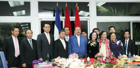 Hermandad y compañerismo en reunión del presidente Daniel Ortega y vicepresidenta Rosario Murillo con delegación de alto nivel de Vietnam