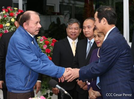 Hermandad y compañerismo en reunión del presidente Daniel Ortega y vicepresidenta Rosario Murillo con delegación de alto nivel de Vietnam