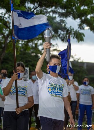 Así fue recibida en Nicaragua la Antorcha Centroamericana de la Libertad y la Paz