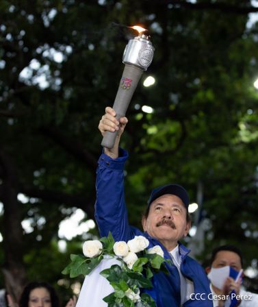 Así fue recibida en Nicaragua la Antorcha Centroamericana de la Libertad y la Paz